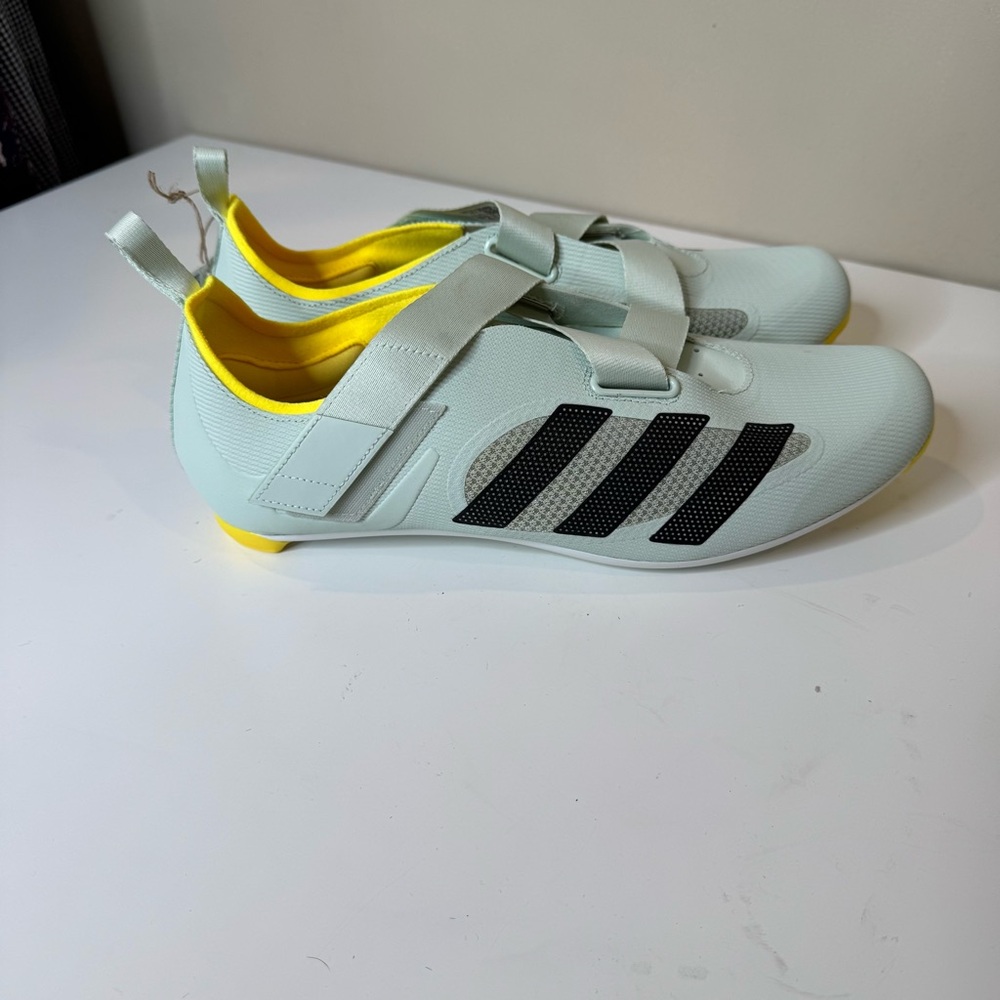 Adidas The Indoor Cycling Shoe Mens 11/ Womens 12 Light Green Yellow - Picture 4 of 9